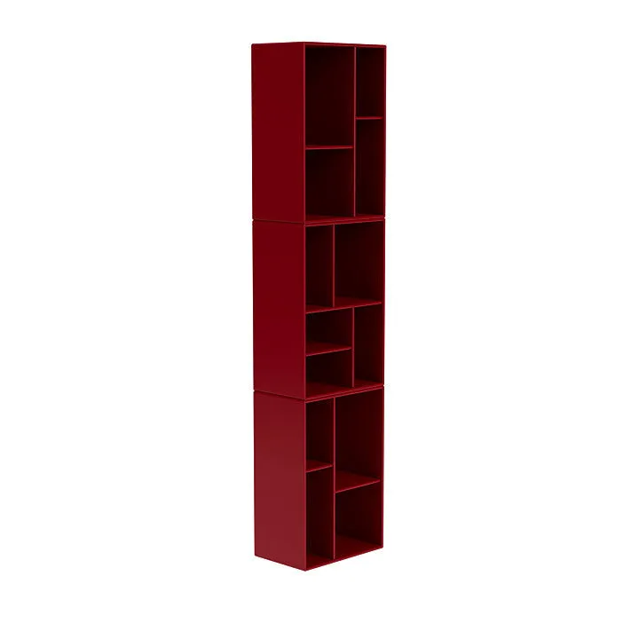 Montana Loom High Bookcase With Suspension Rail, Beetroot Red