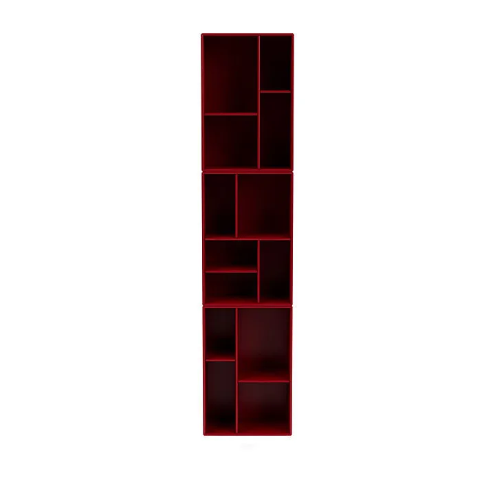 Montana Loom High Bookcase With Suspension Rail, Beetroot Red