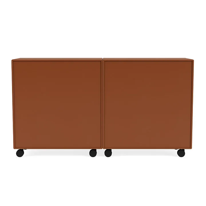 Montana Pair Classic Sideboard With Castors, Hazelnut Brown