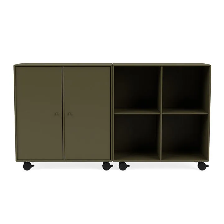 Montana Pair Classic Sideboard With Castors, Oregano Green