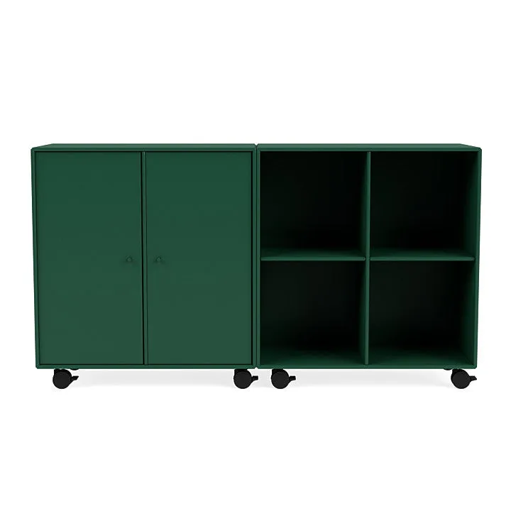 Montana Pair Classic Sideboard With Castors, Pine Green