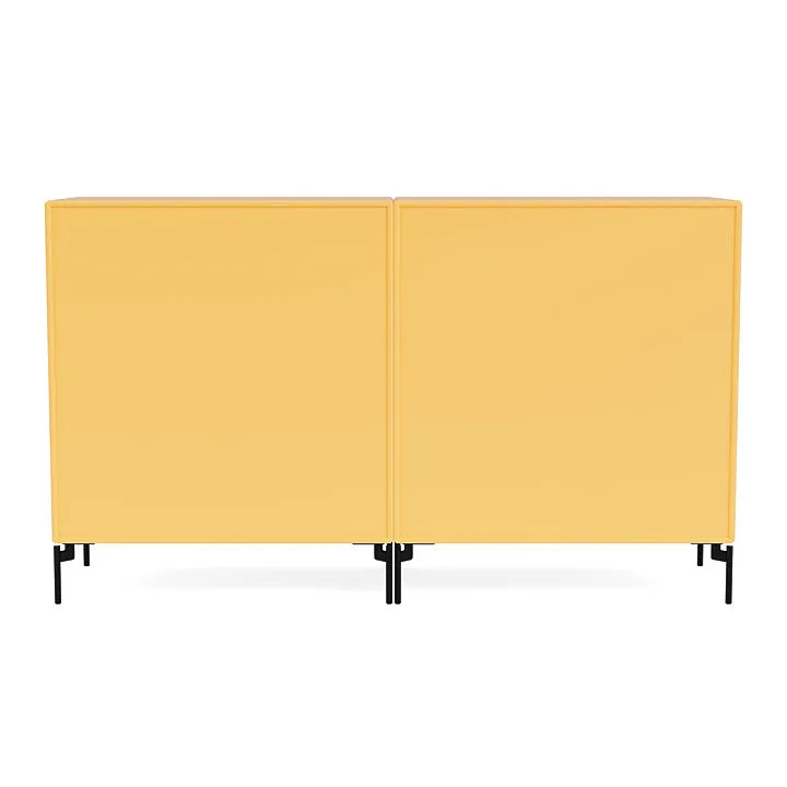 Montana Pair Classic Sideboard With Legs, Acacia/Black