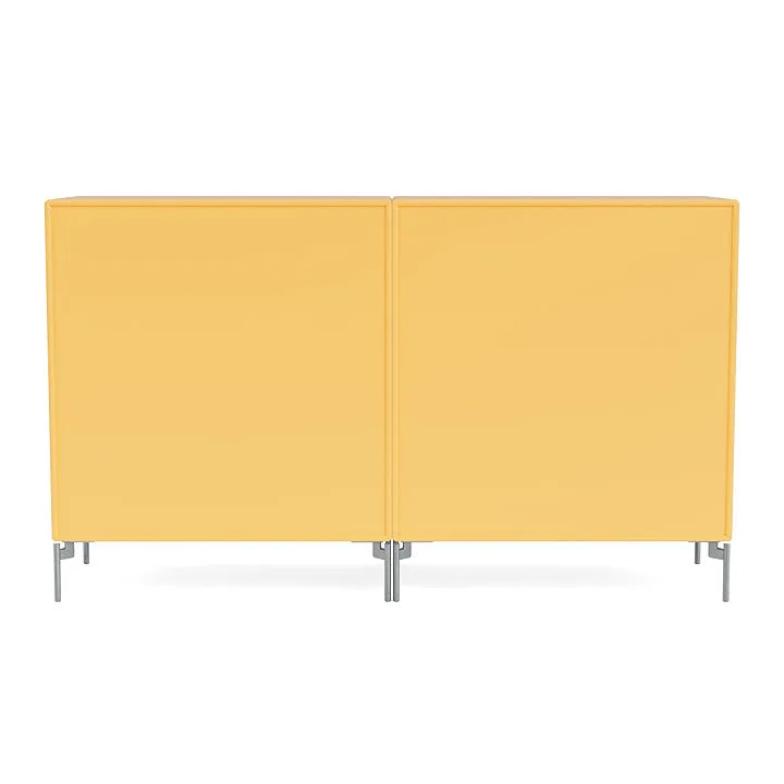 Montana Pair Classic Sideboard With Legs, Acacia/Matt Chrome