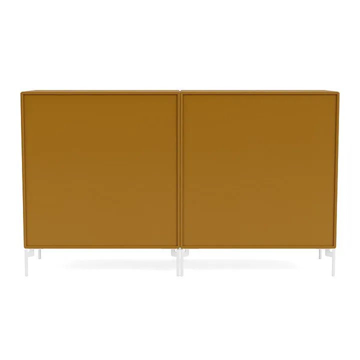 Montana Pair Classic Sideboard With Legs, Amber/Snow White