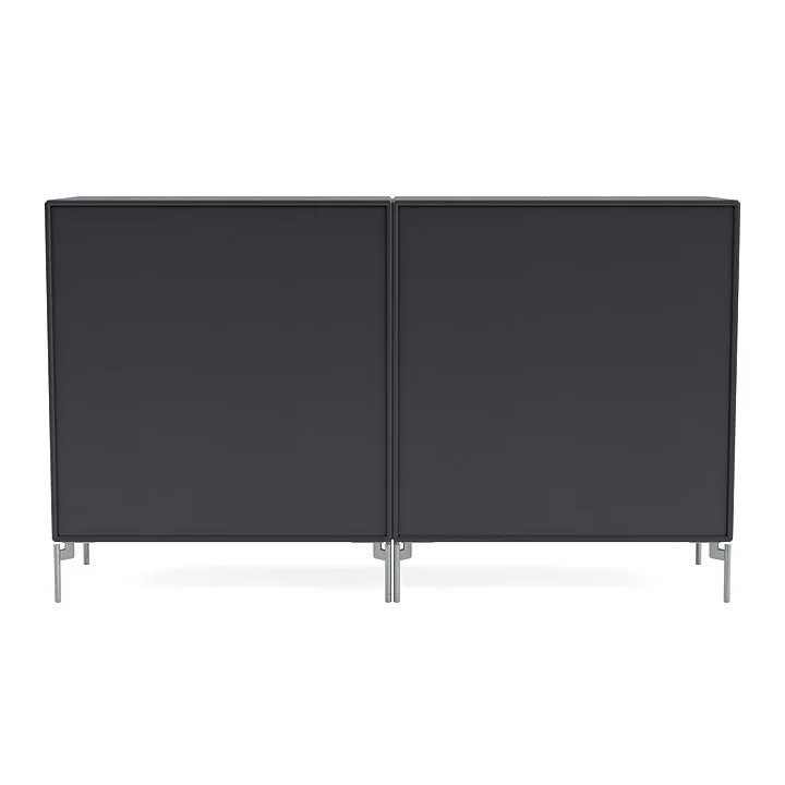 Montana Pair Classic Sideboard With Legs, Anthracite/Matt Chrome