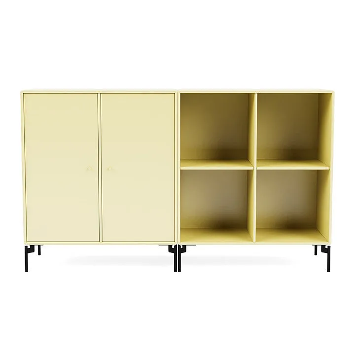Montana Pair Classic Sideboard With Legs, Camomile/Black