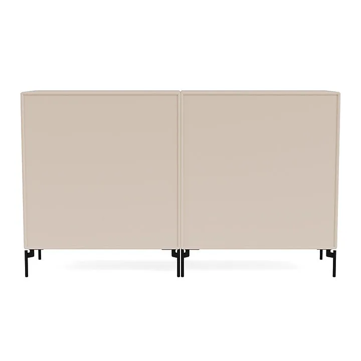 Montana Pair Classic Sideboard With Legs, Clay/Black