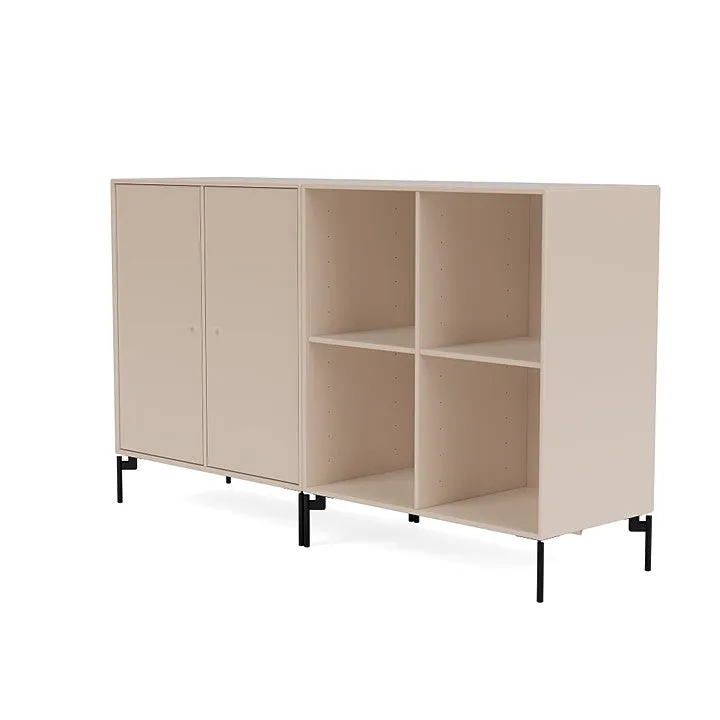 Montana Pair Classic Sideboard With Legs, Clay/Black