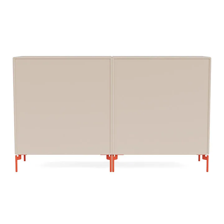 Montana Pair Classic Sideboard With Legs, Clay/Rosehip