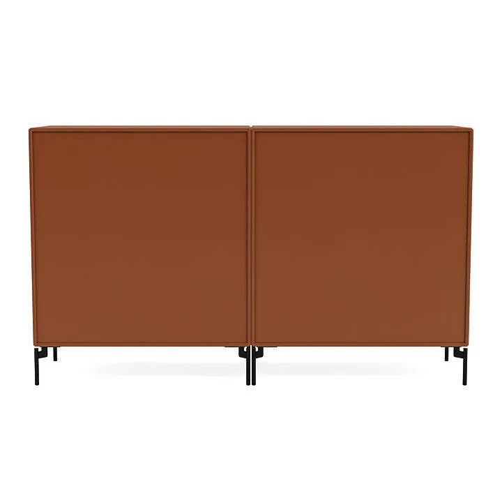 Montana Pair Classic Sideboard With Legs, Hazelnut/Black