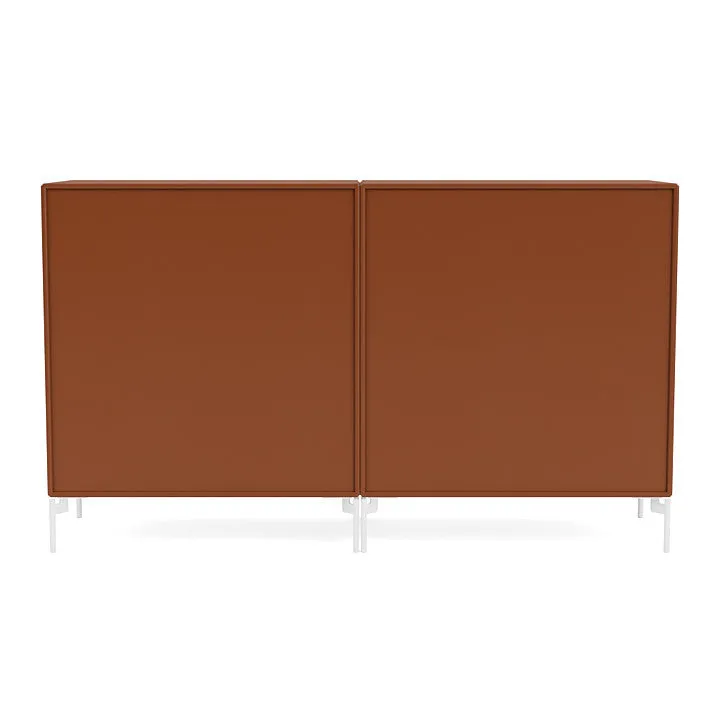 Montana Pair Classic Sideboard With Legs, Hazelnut/Snow White