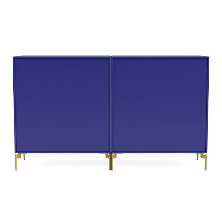 Montana Pair Classic Sideboard With Legs, Monarch Blue/Brass
