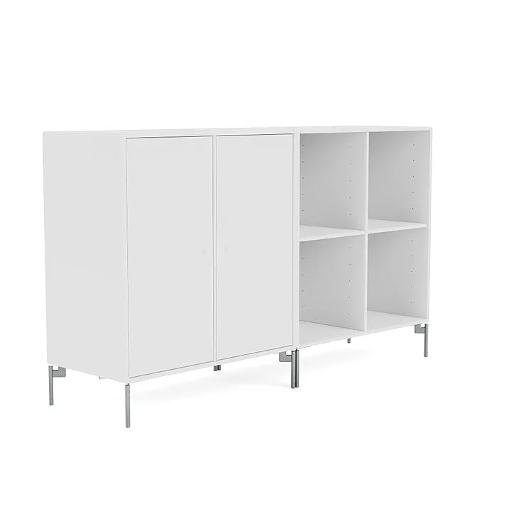 Montana Pair Classic Sideboard With Legs, New White/Matt Chrome