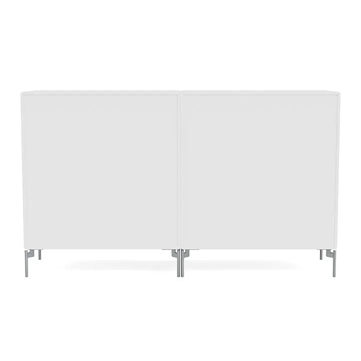 Montana Pair Classic Sideboard With Legs, New White/Matt Chrome