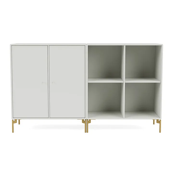 Montana Pair Classic Sideboard With Legs, Nordic/Brass