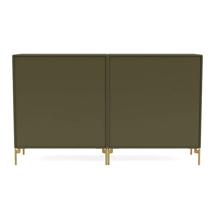 Montana Pair Classic Sideboard With Legs, Oregano/Brass