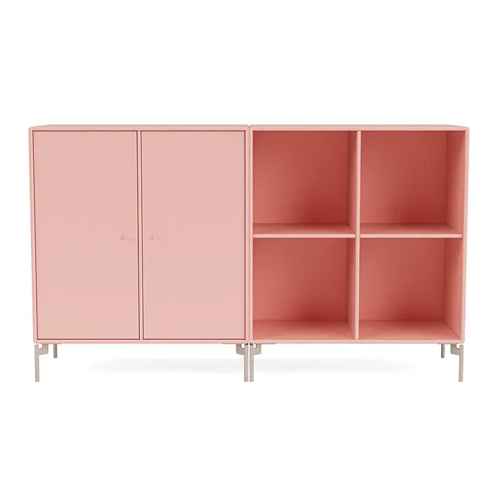 Montana Pair Classic Sideboard With Legs, Ruby/Mushroom