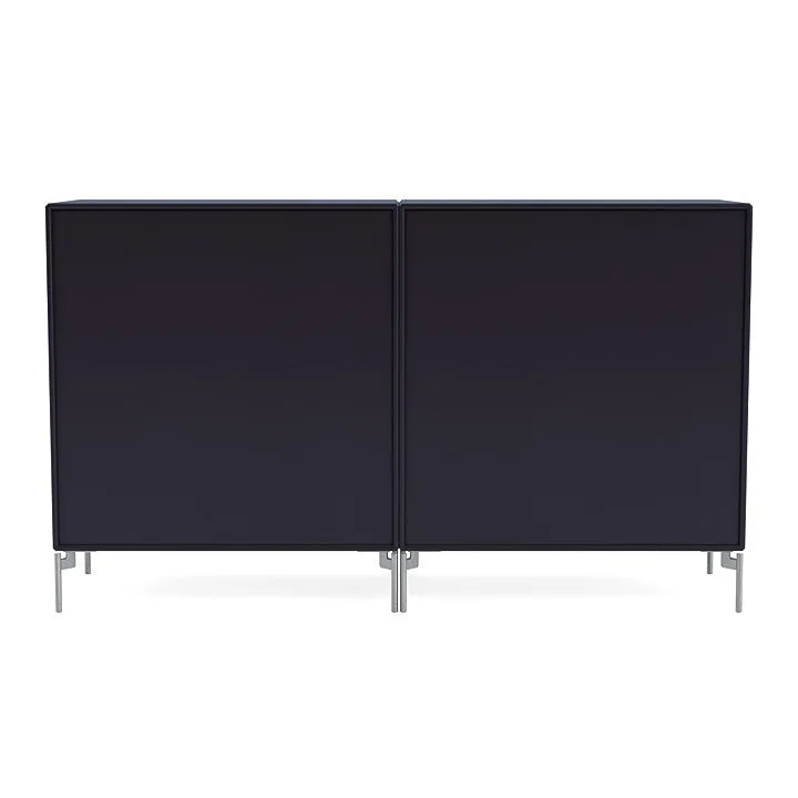 Montana Pair Classic Sideboard With Legs, Shadow/Matt Chrome