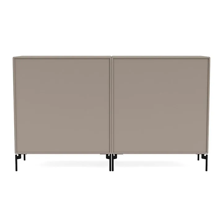 Montana Pair Classic Sideboard With Legs, Truffle/Black
