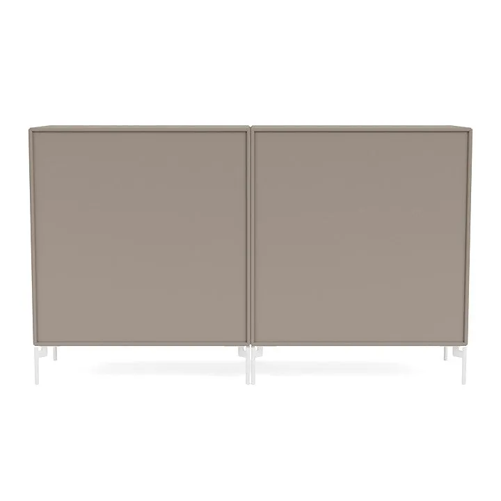 Montana Pair Classic Sideboard With Legs, Truffle/Snow White