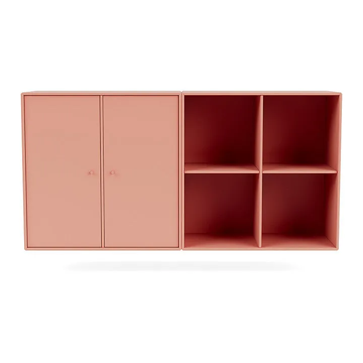 Montana Pair Classic Sideboard With Suspension Rail, Rhubarb Red