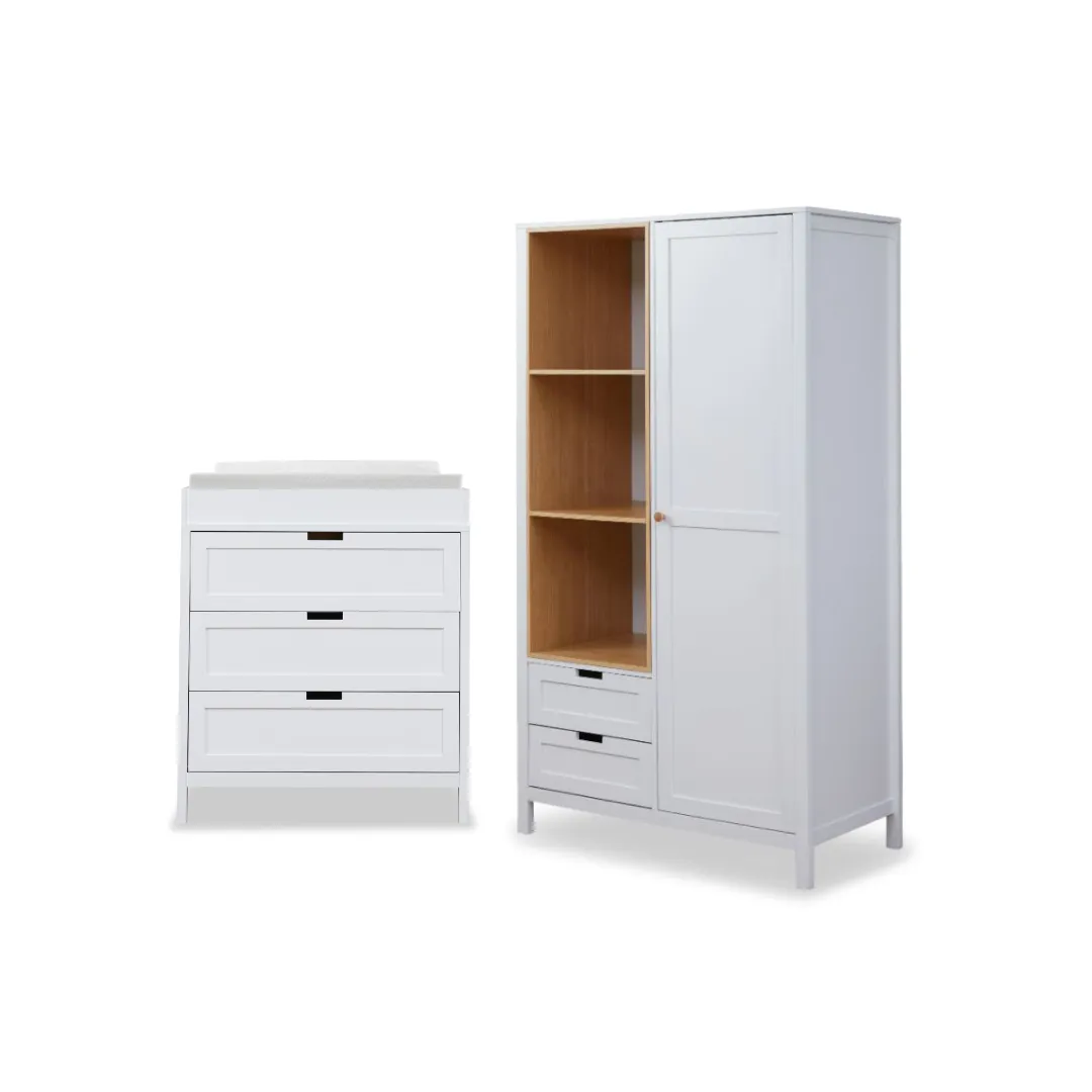 Newport Three Piece Nursery Furniture Set Mocka
