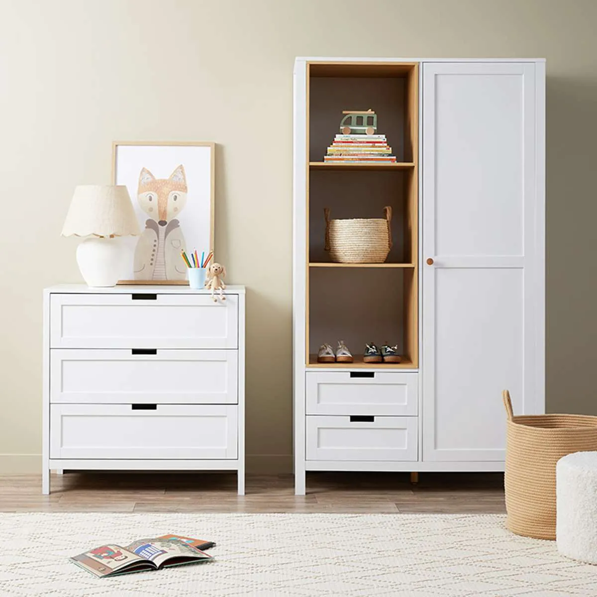 Newport Three Piece Nursery Furniture Set Mocka