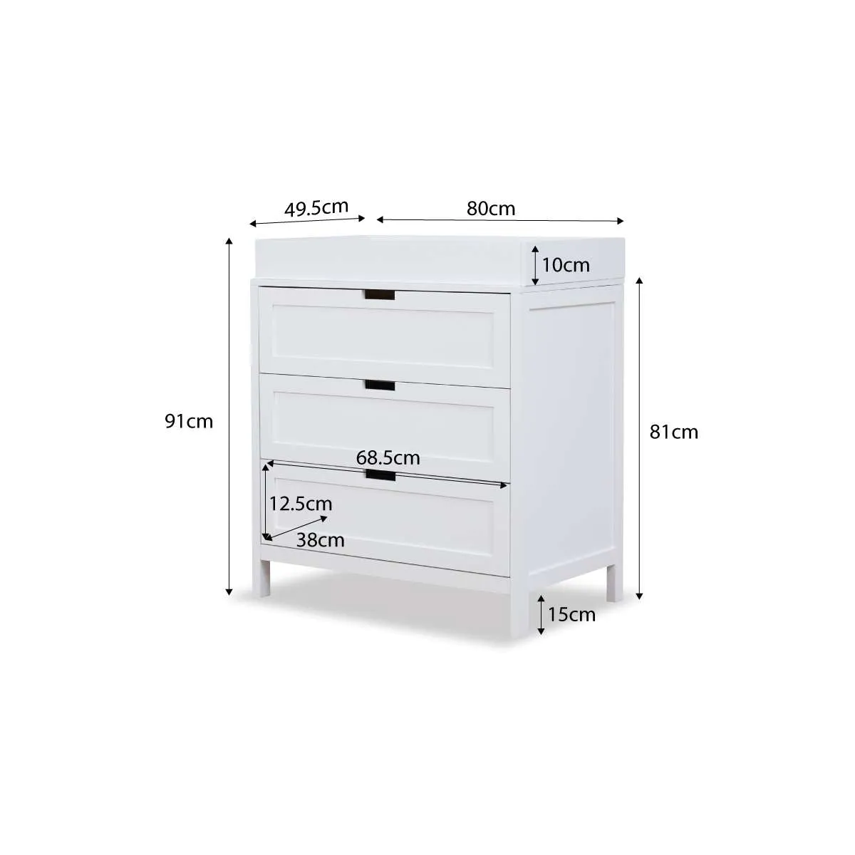 Newport Three Piece Nursery Furniture Set Mocka
