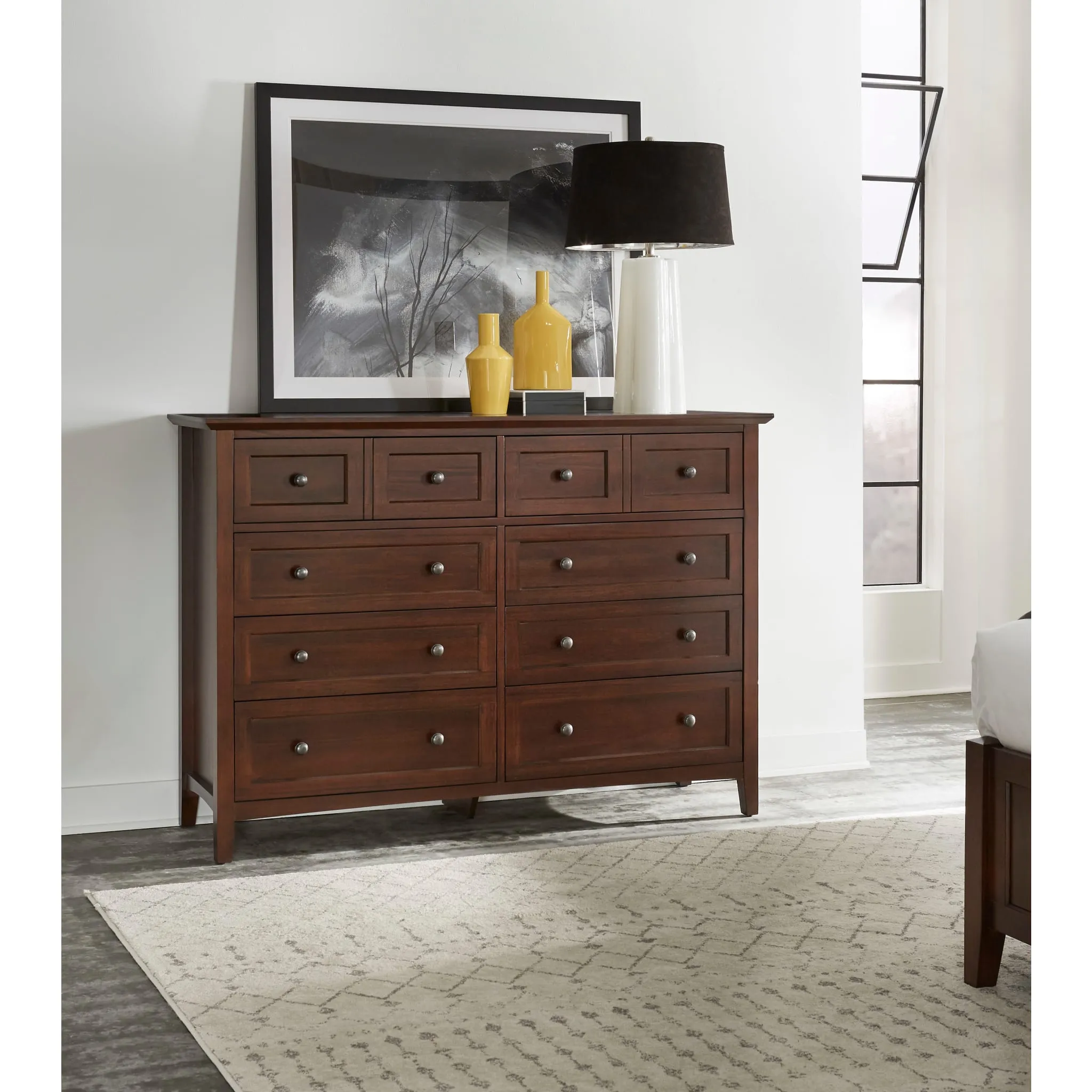 Paragon Eight Drawer Dresser in Truffle Modus