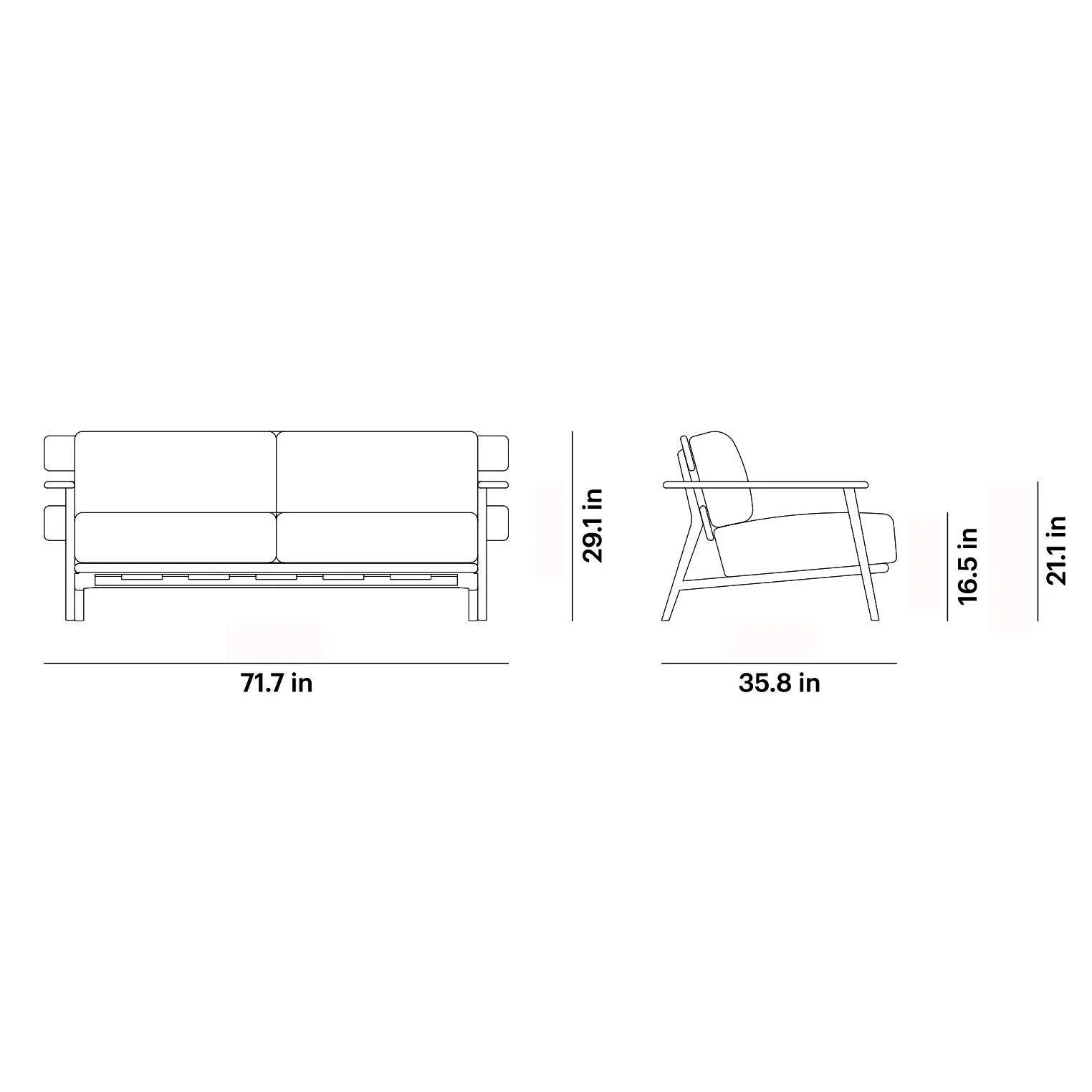 Paralel 2-Seater Sofa