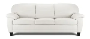 Raphael Leather Sofa - Silver Grey