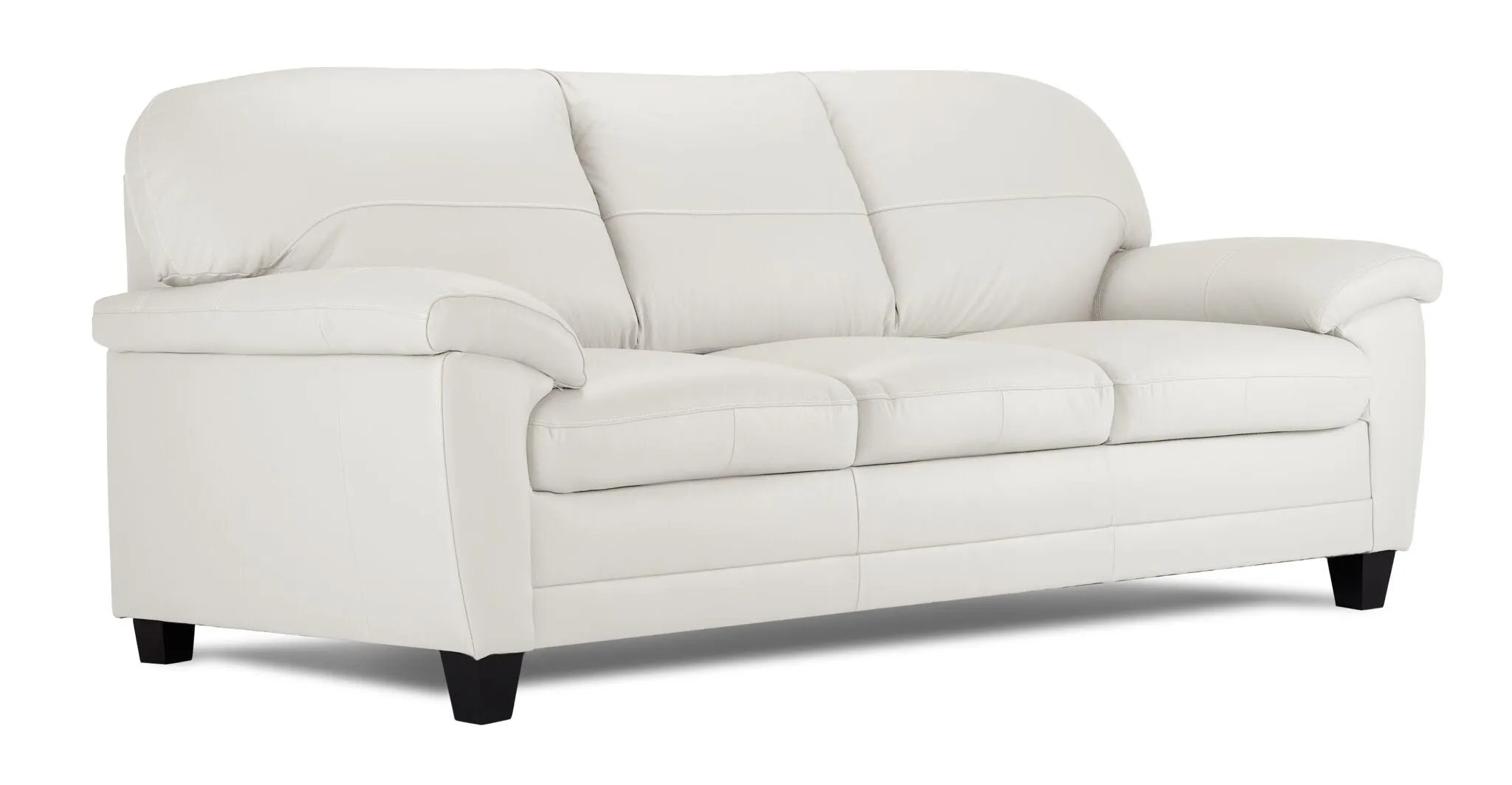 Raphael Leather Sofa - Silver Grey