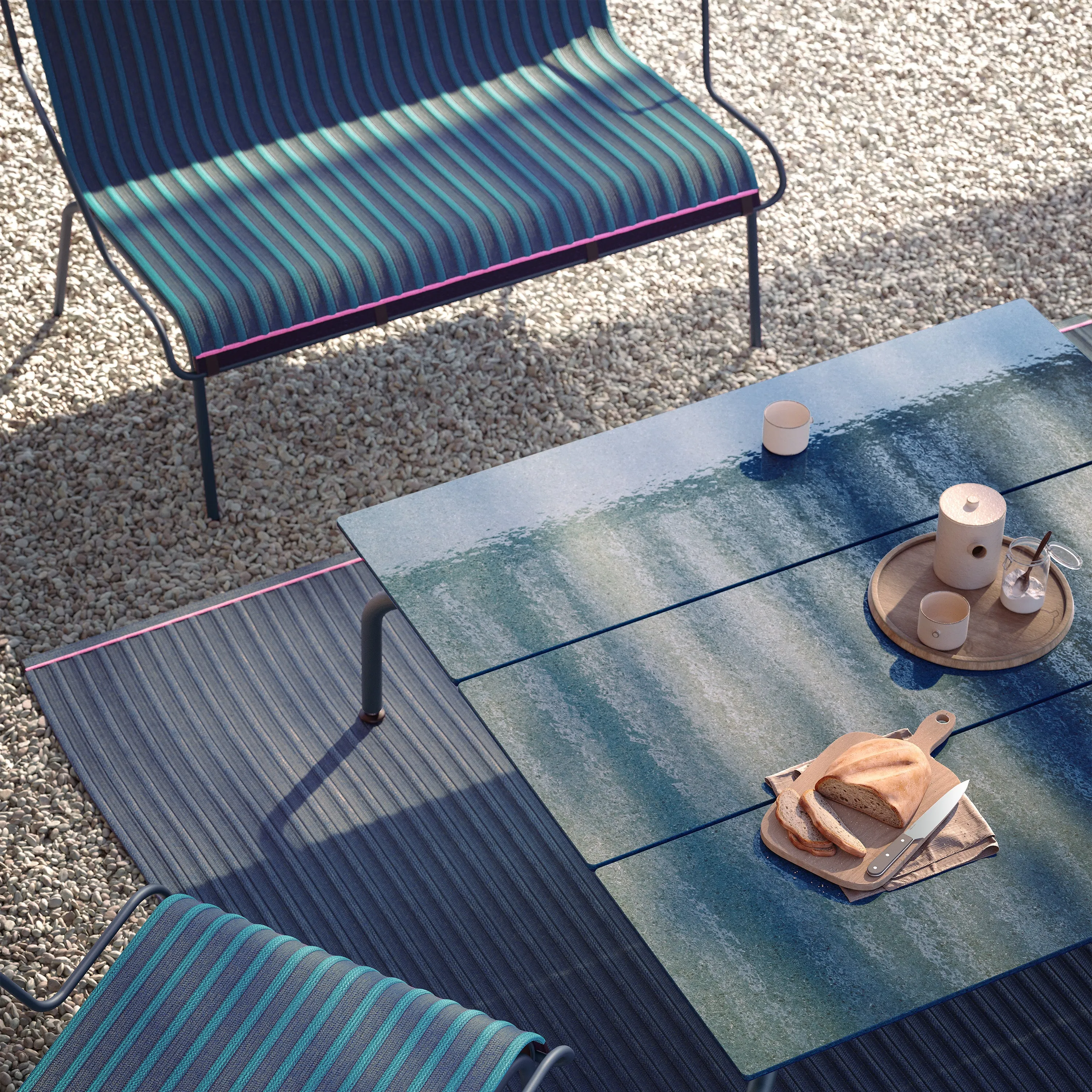 South Outdoor Stackable Bench