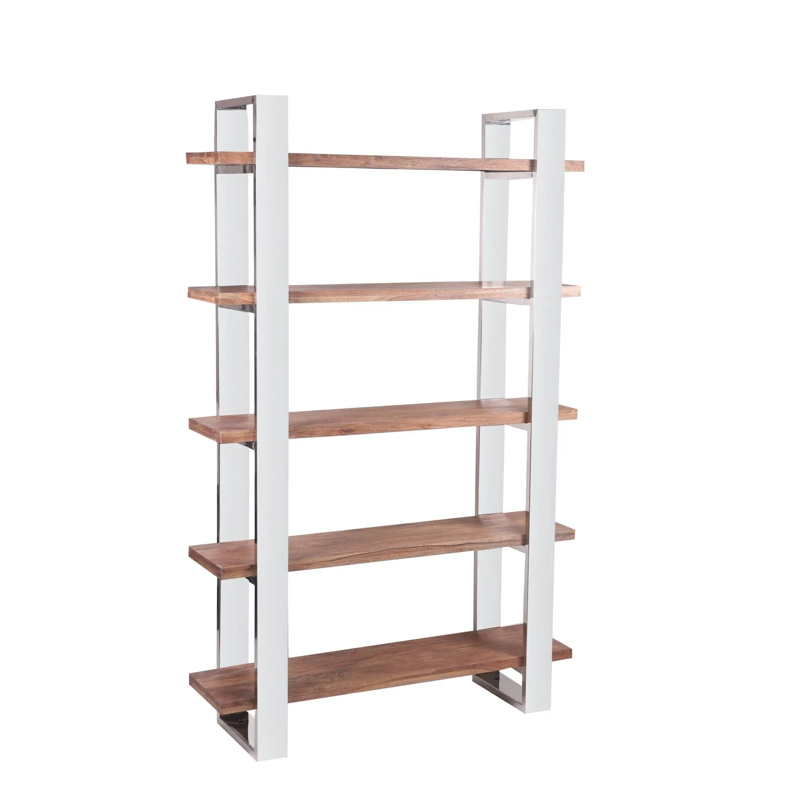 STAINLESS BIBLIOTHEQUE 120X35 LOT/5   PIEDS