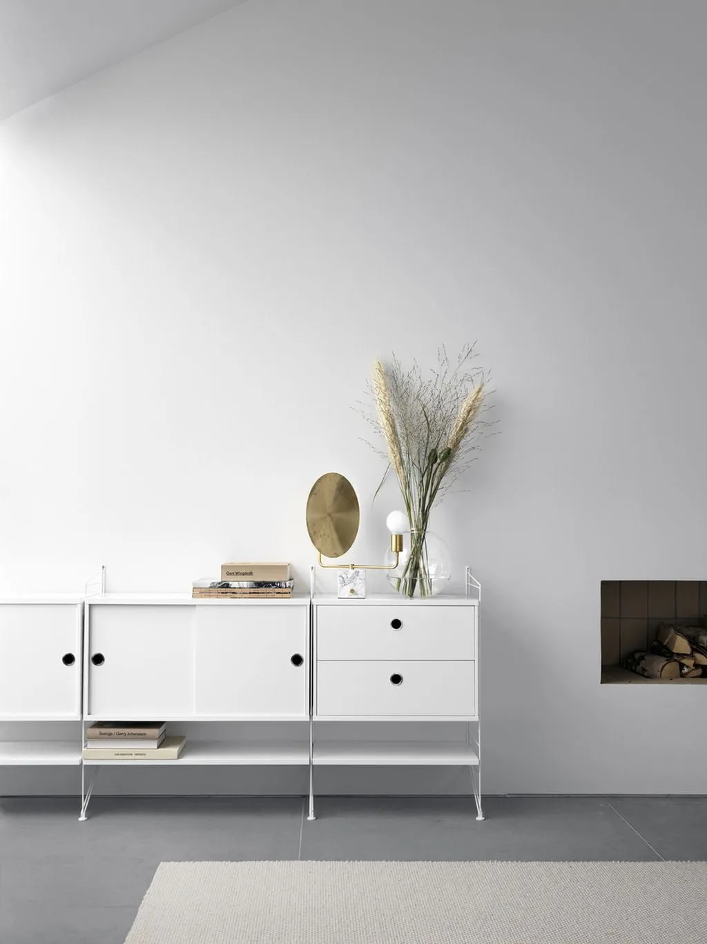 String Furniture String System Drawer Element 30x58x42 Cm, White