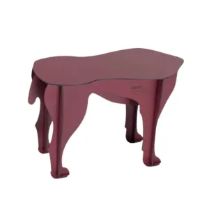 Sultan Dog Stool in matt amaranth red