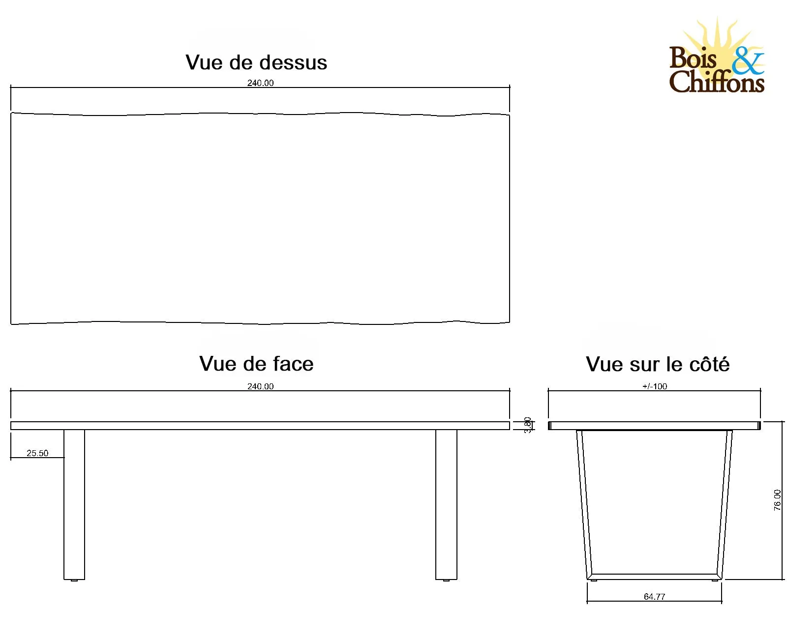 Table a manger en bois | Acacia Forest