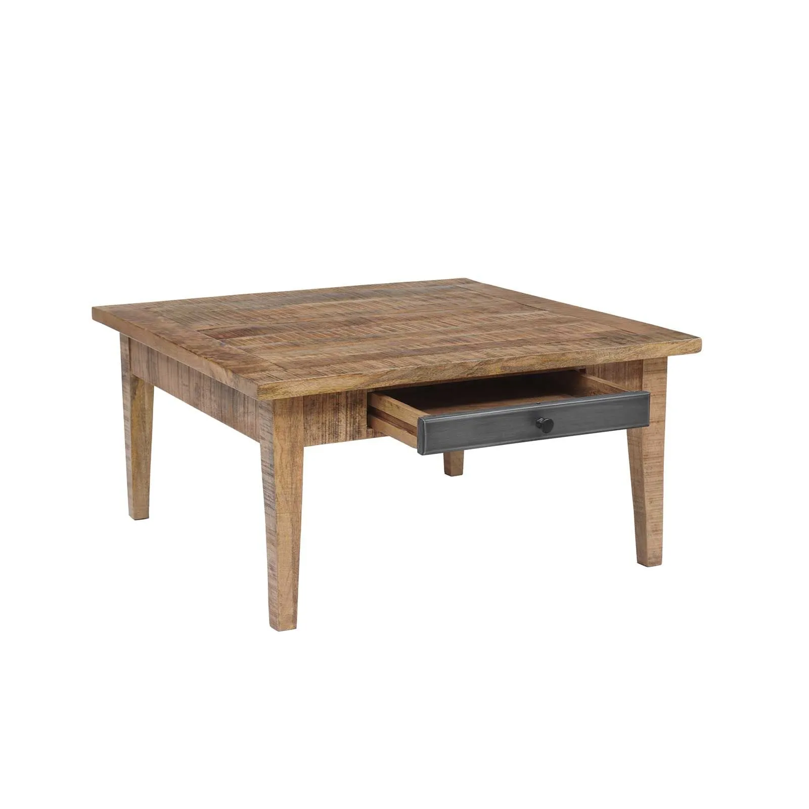 Table basse carre 2 tiroirs | Manguier Farm II