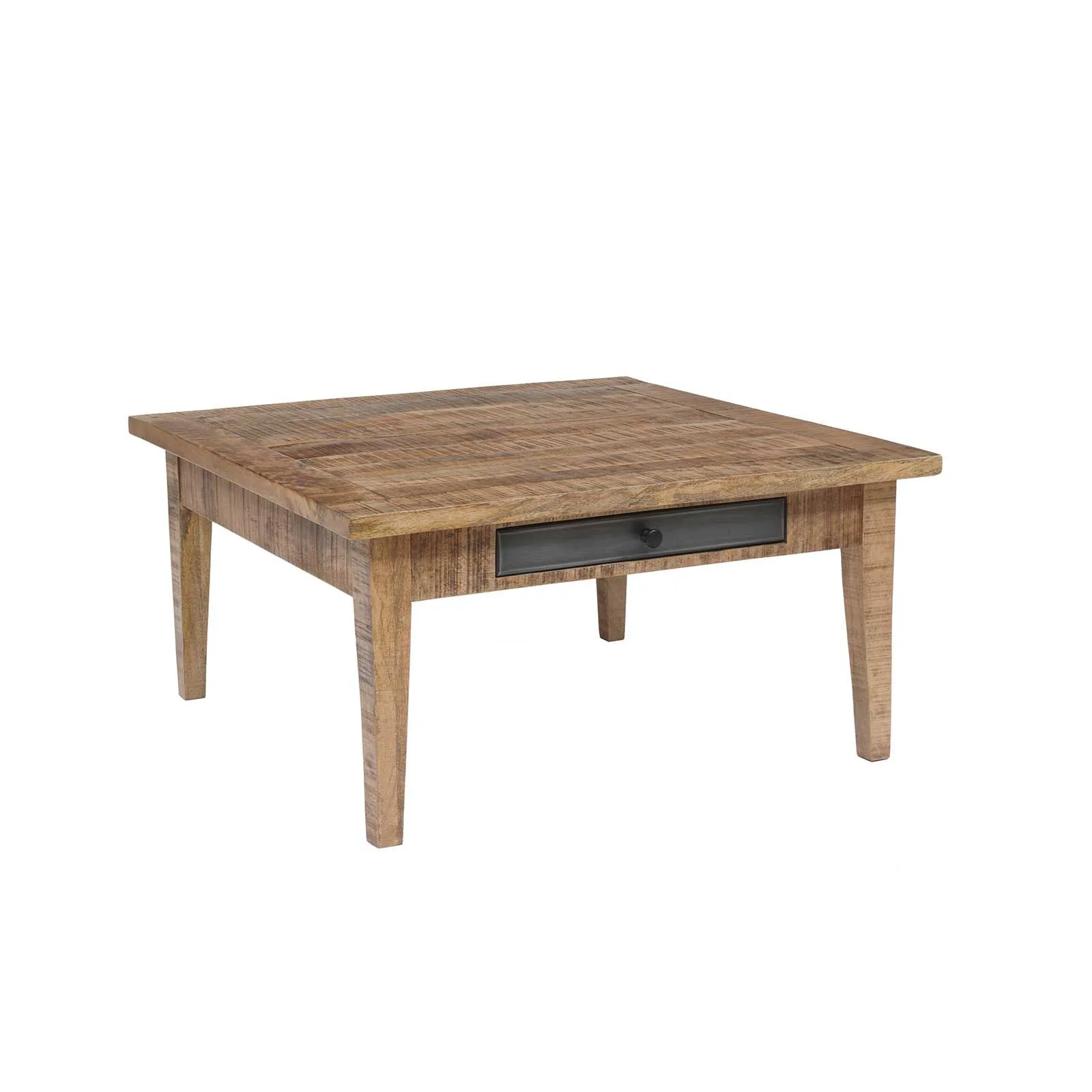 Table basse carre 2 tiroirs | Manguier Farm II