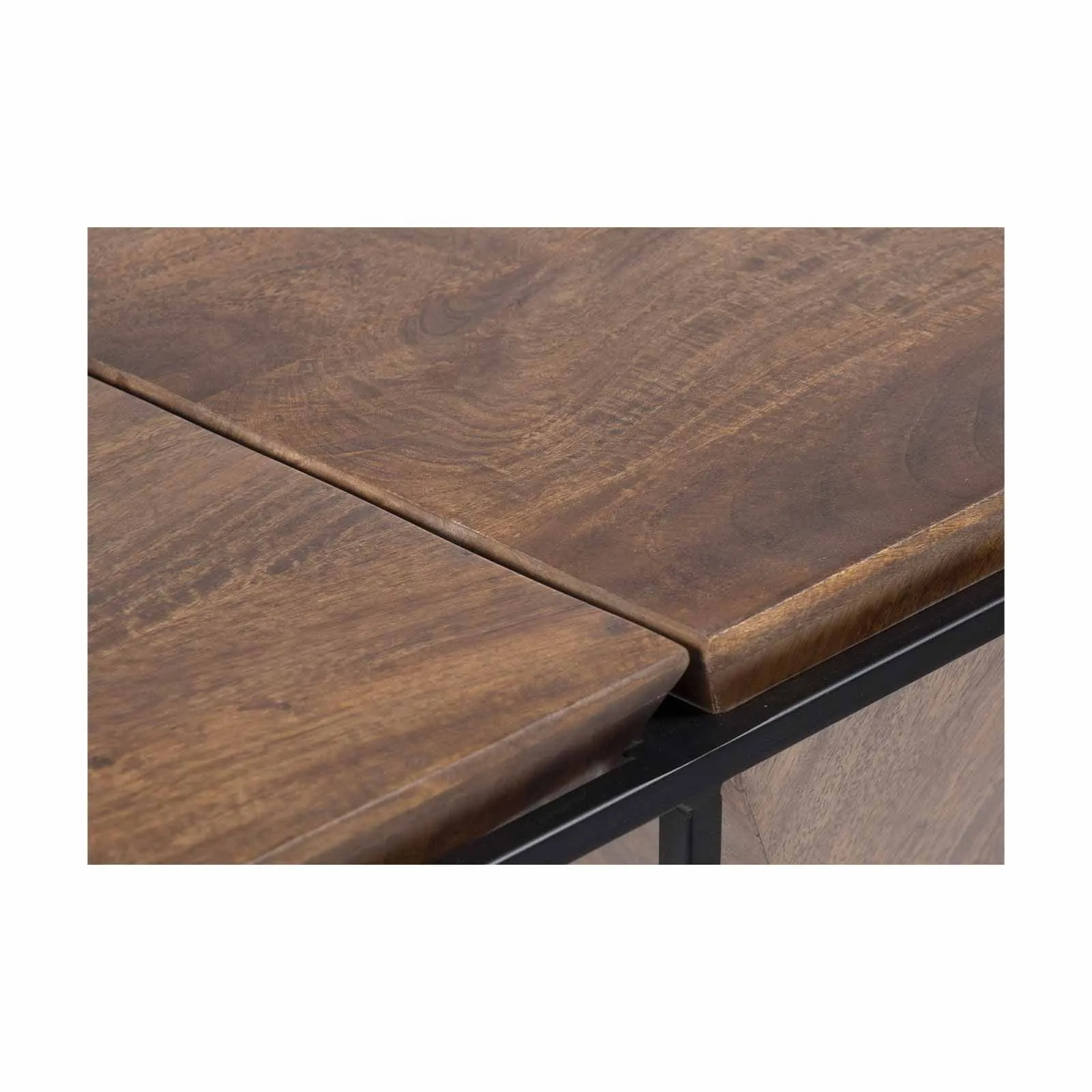 Table basse pyramide bois et mtal | Acacia Sirocco