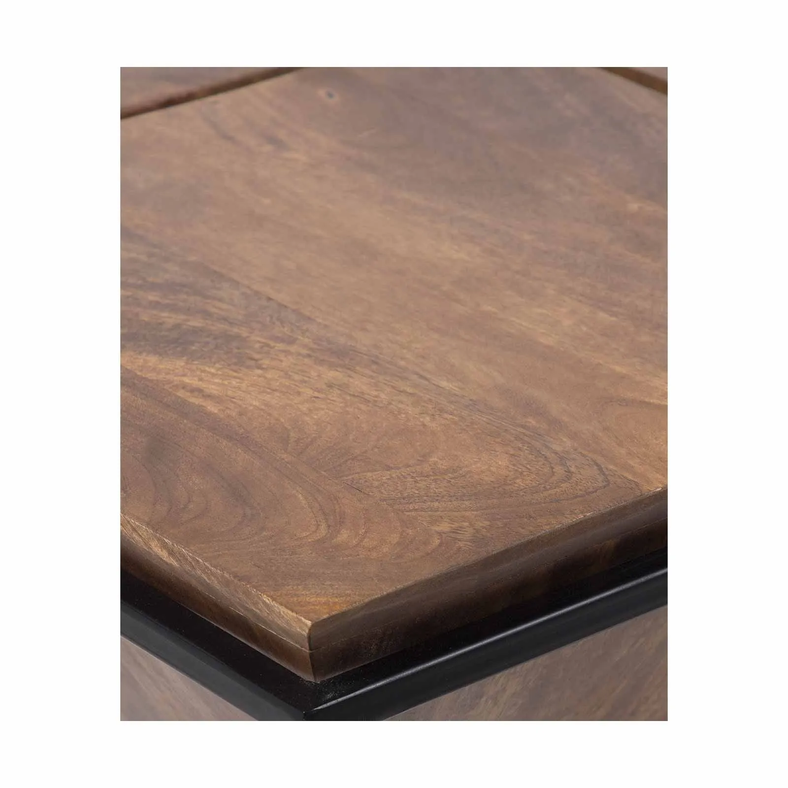 Table basse pyramide bois et mtal | Acacia Sirocco