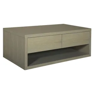 Table basse rectangulaire 2 tiroirs "Chne Moderne"
