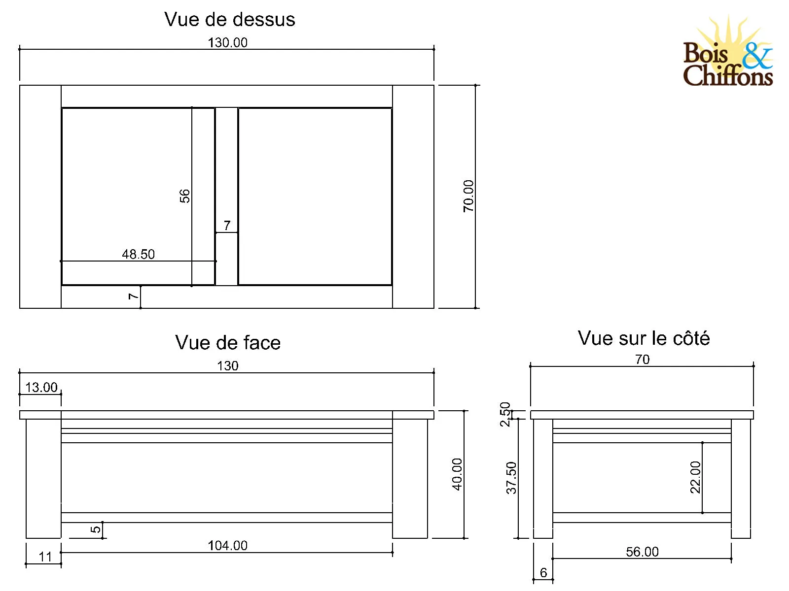 Table basse rectangulaire | Acacia Moon
