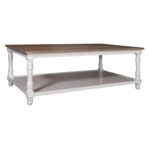 Table basse rectangulaire double plateau "Shape"