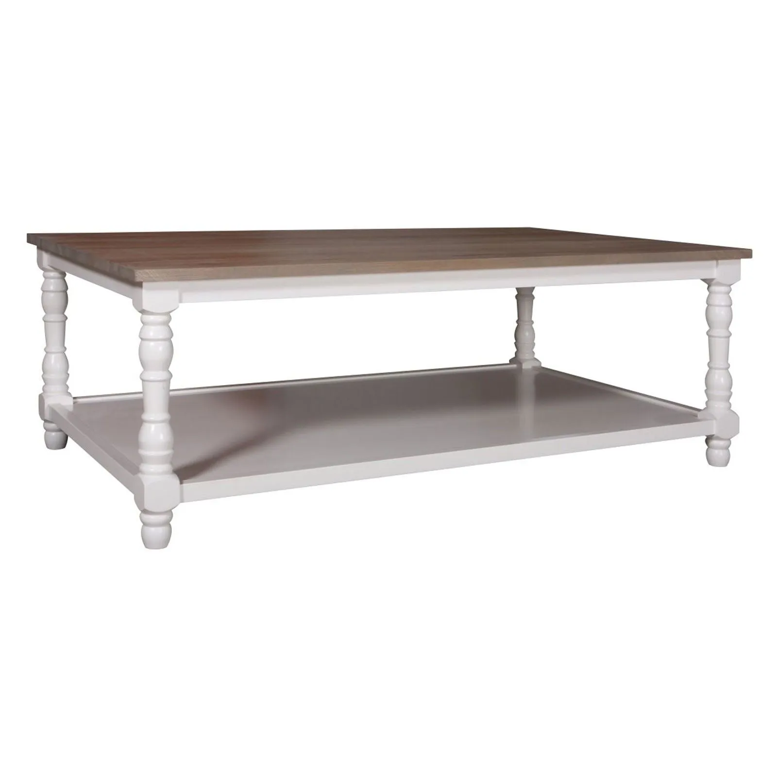 Table basse rectangulaire double plateau "Shape"