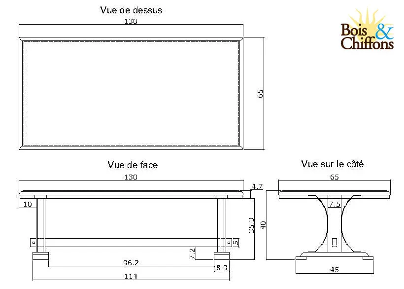 Table basse rectangulaire | Manguier Pondicherry