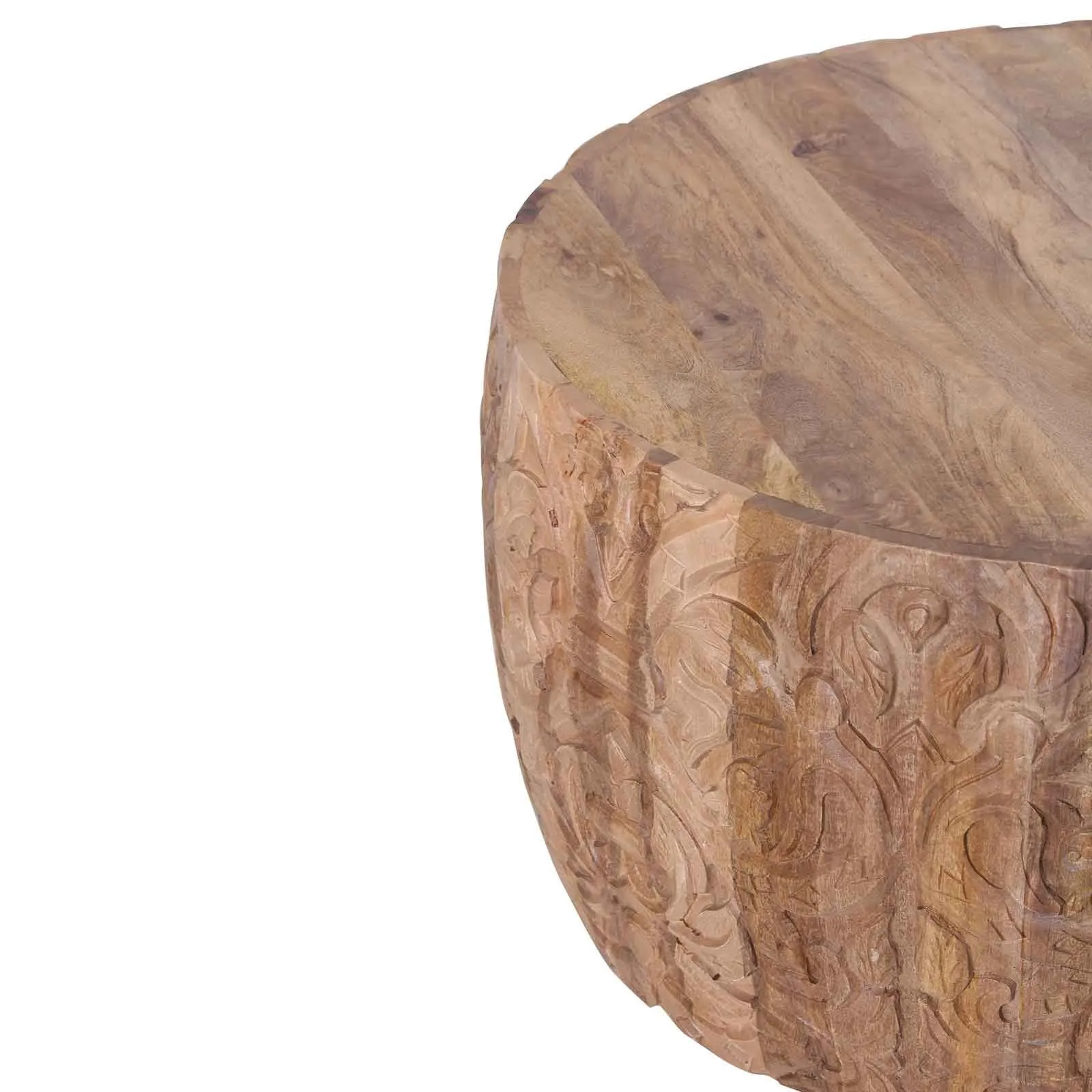 Table basse ronde sculpte | Offres Mango M&M