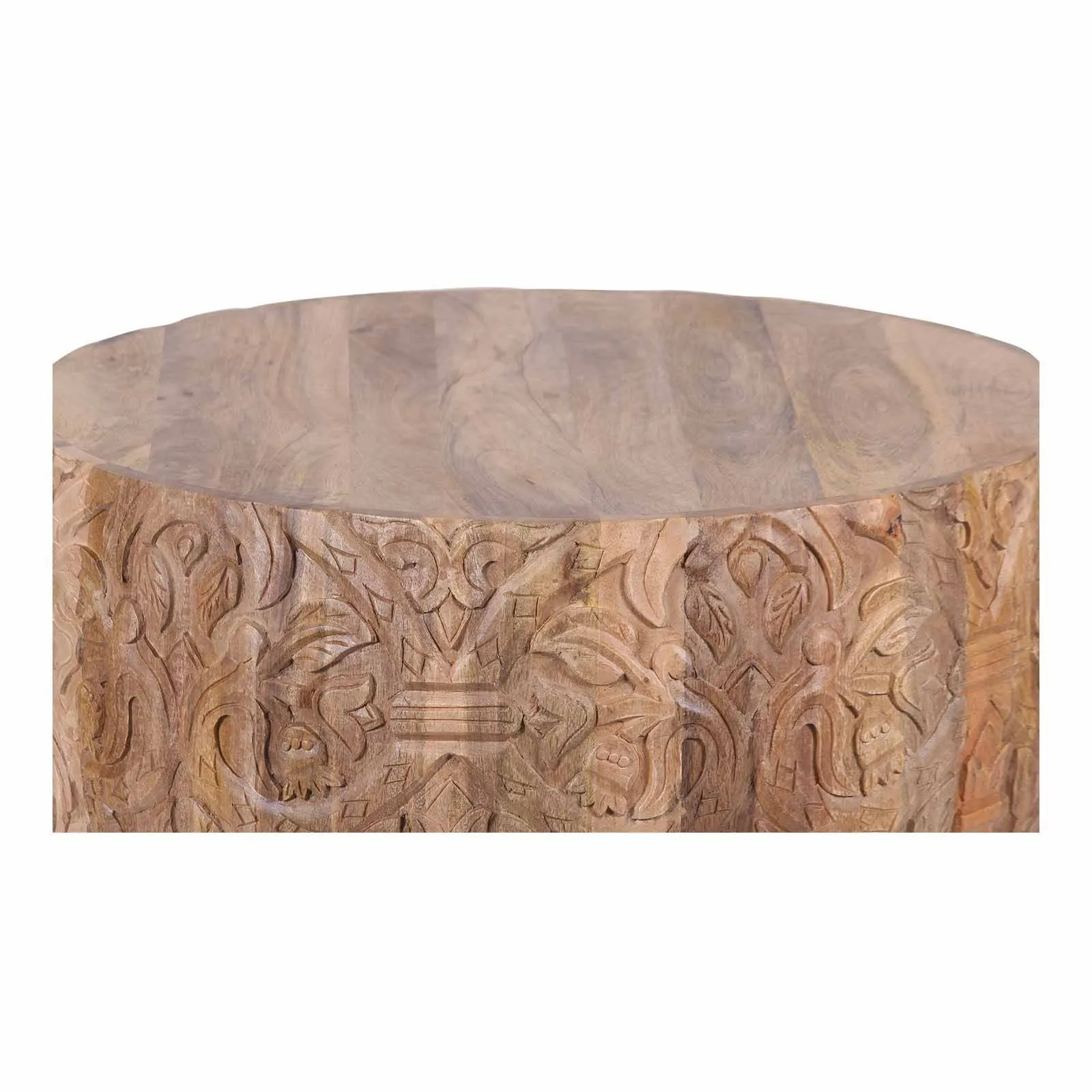 Table basse ronde sculpte | Offres Mango M&M