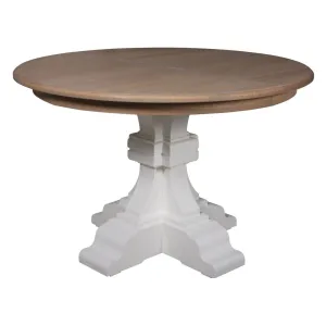Table  dner ronde avec 1 allonge "Bernadette"