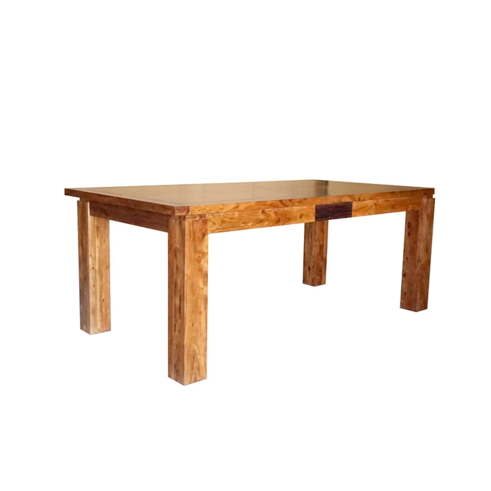 Table  manger en bois sculpt bicolore 160/240 | Acacia Maya